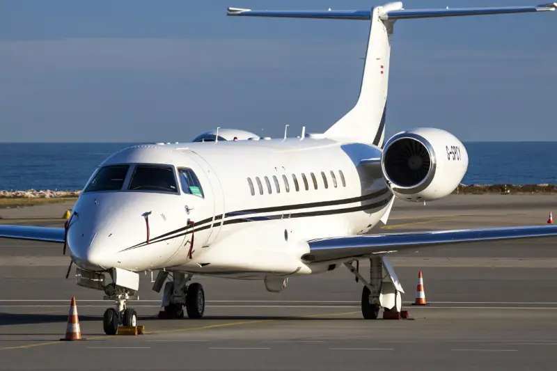 Private jet with bedroom