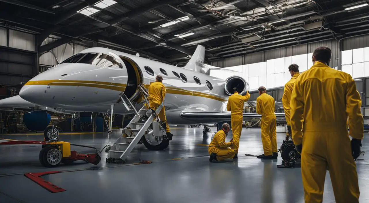 Private Jet Under Repair