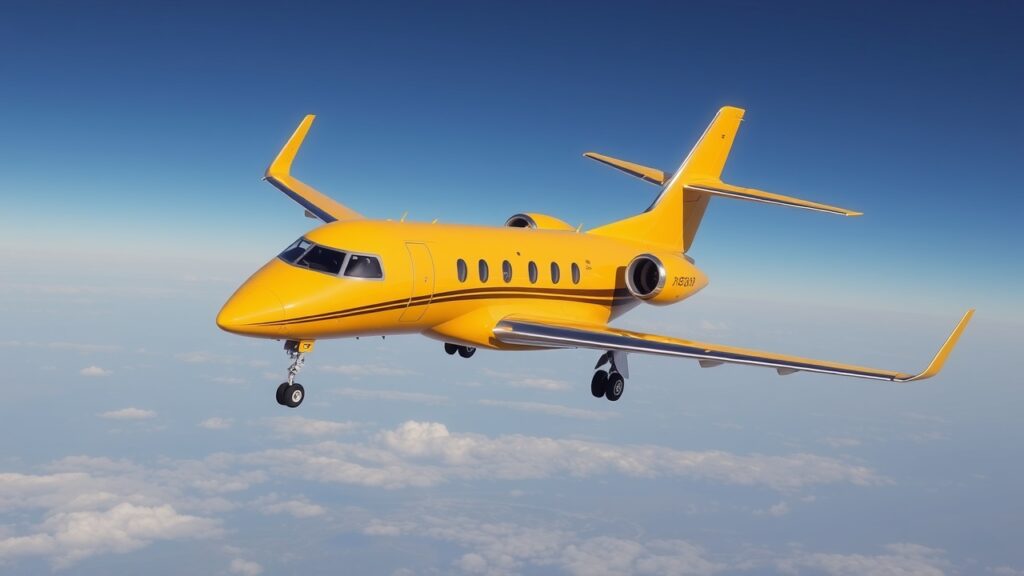 Yellow Private Jet