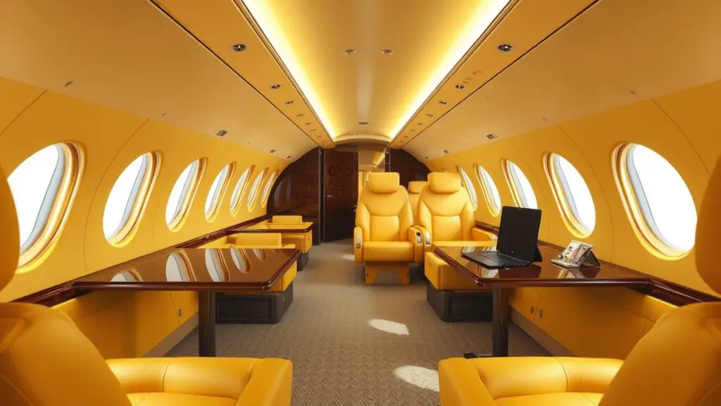 Yellow Private Jet