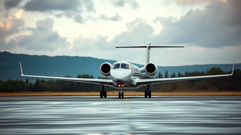 Private Jet Landing