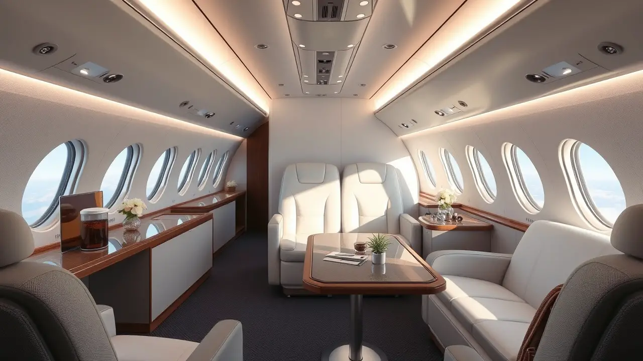 Boeing 777x Private Jet Interior