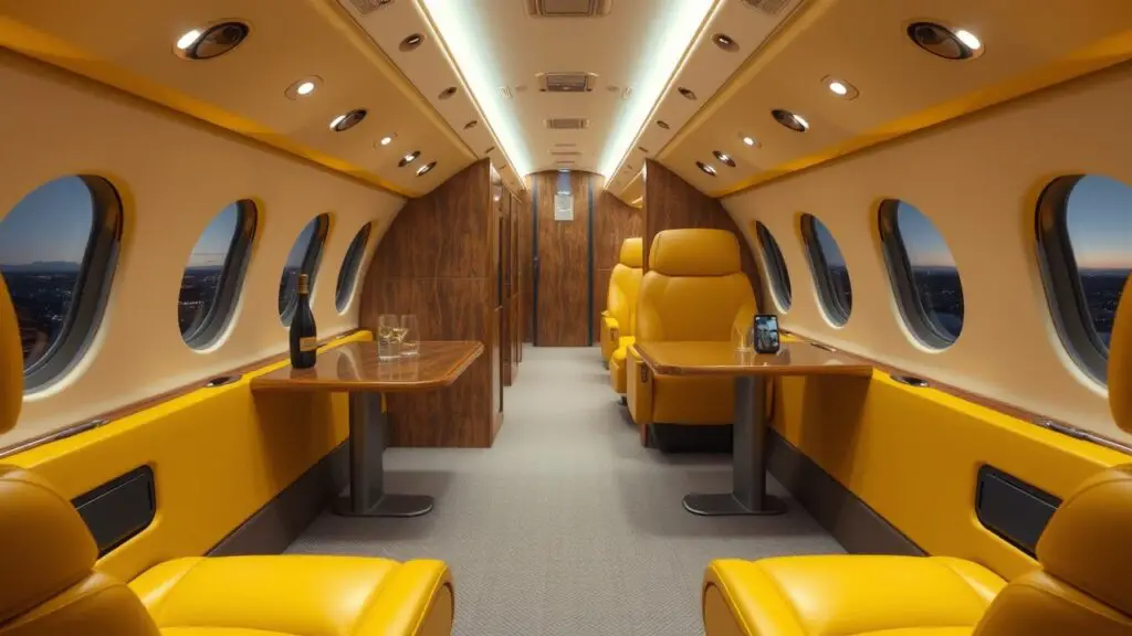 Yellow Private Jet